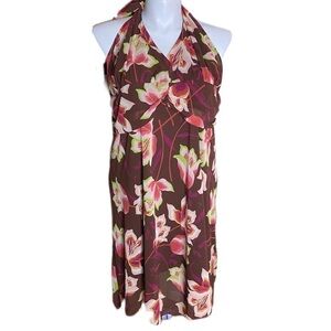 TORRID Halter Floral Chiffon Dress Size 26